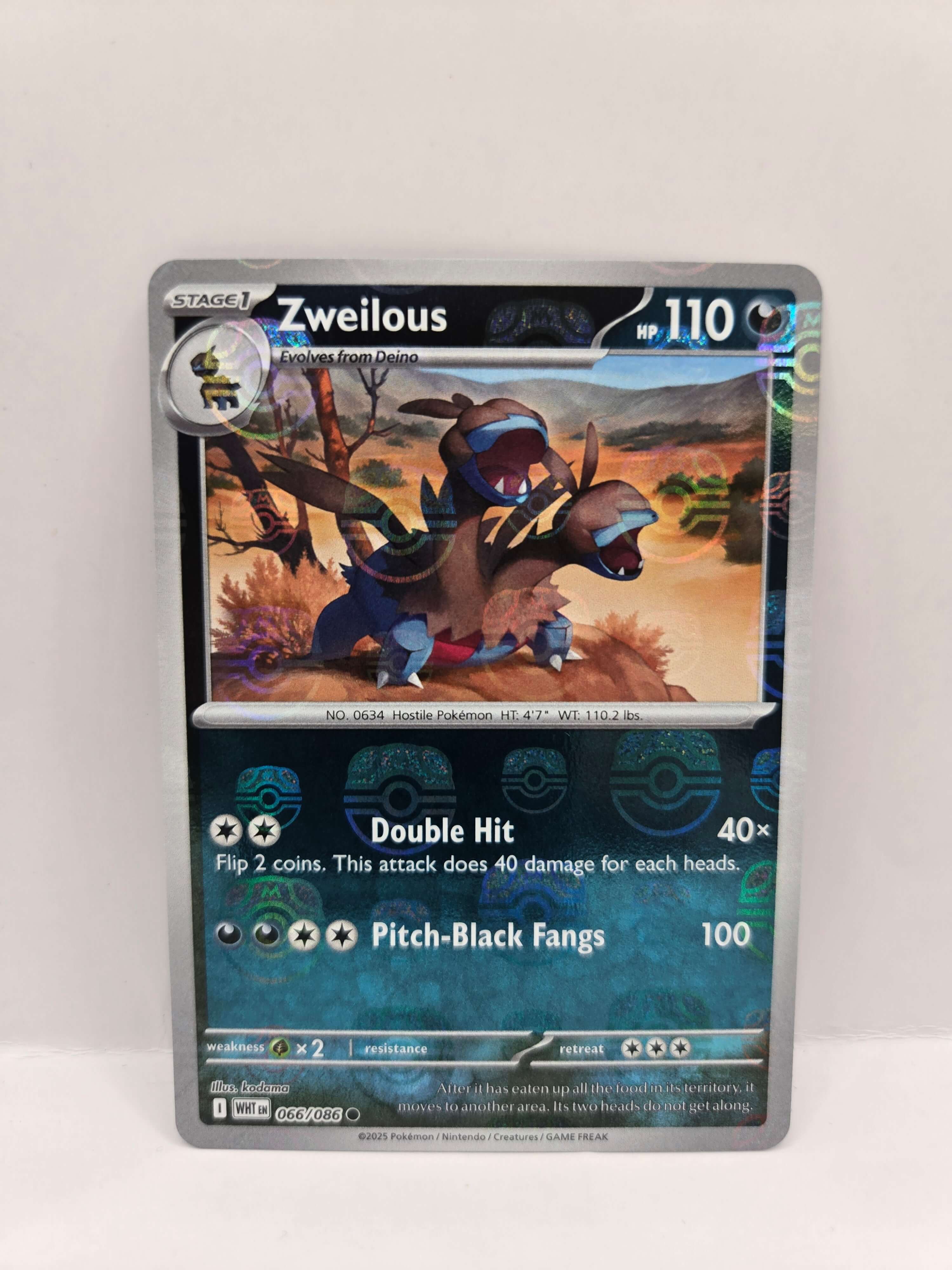 Zweilous 066/086 Masterball reverse holo
