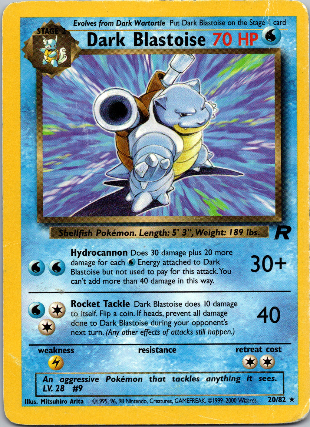 Dark Blastoise - front