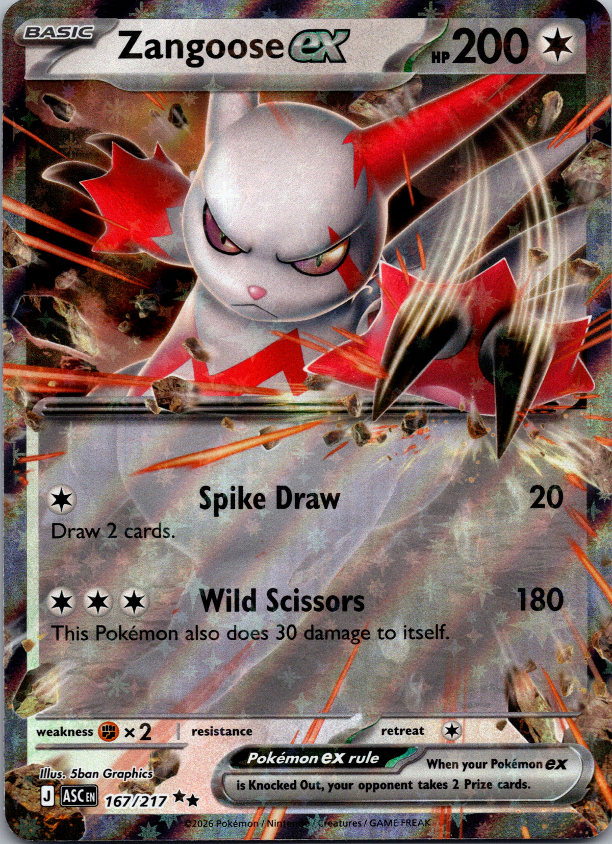 Zangoose ex - front