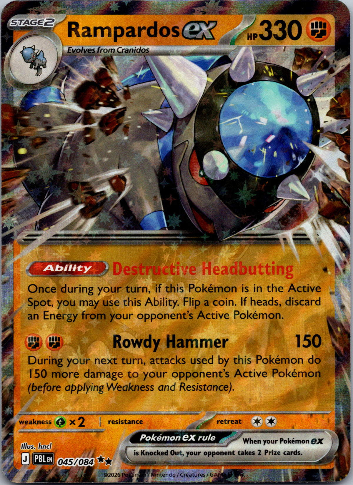 Rampardos ex - front