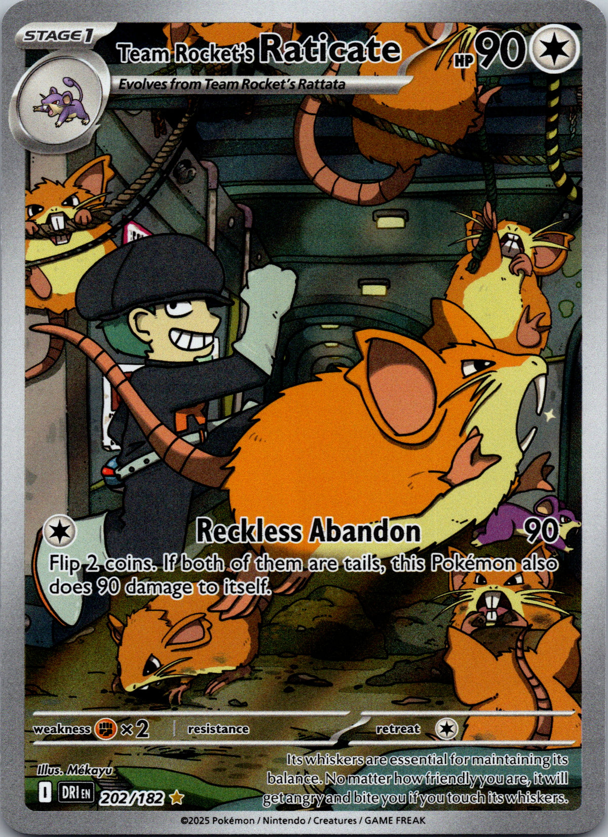 Team Rocket's Raticate - front