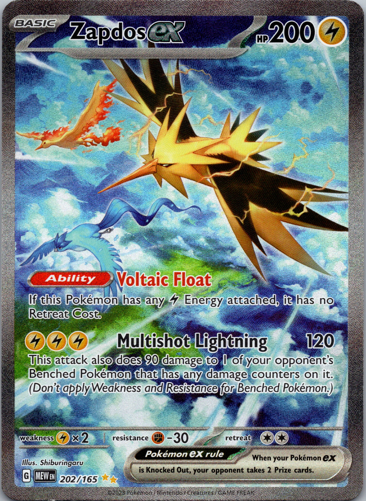 Zapdos ex - front