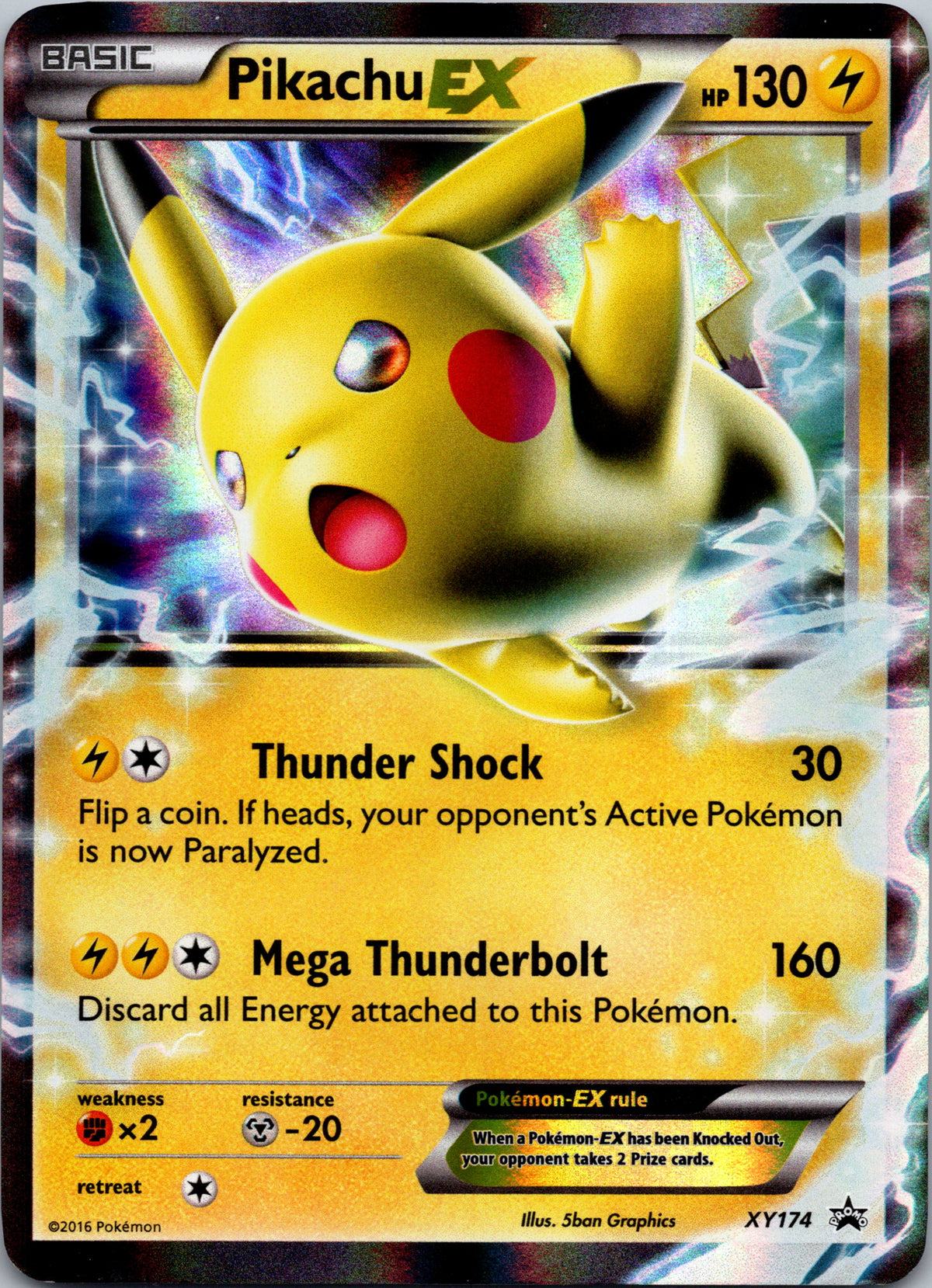 Pikachu EX - front