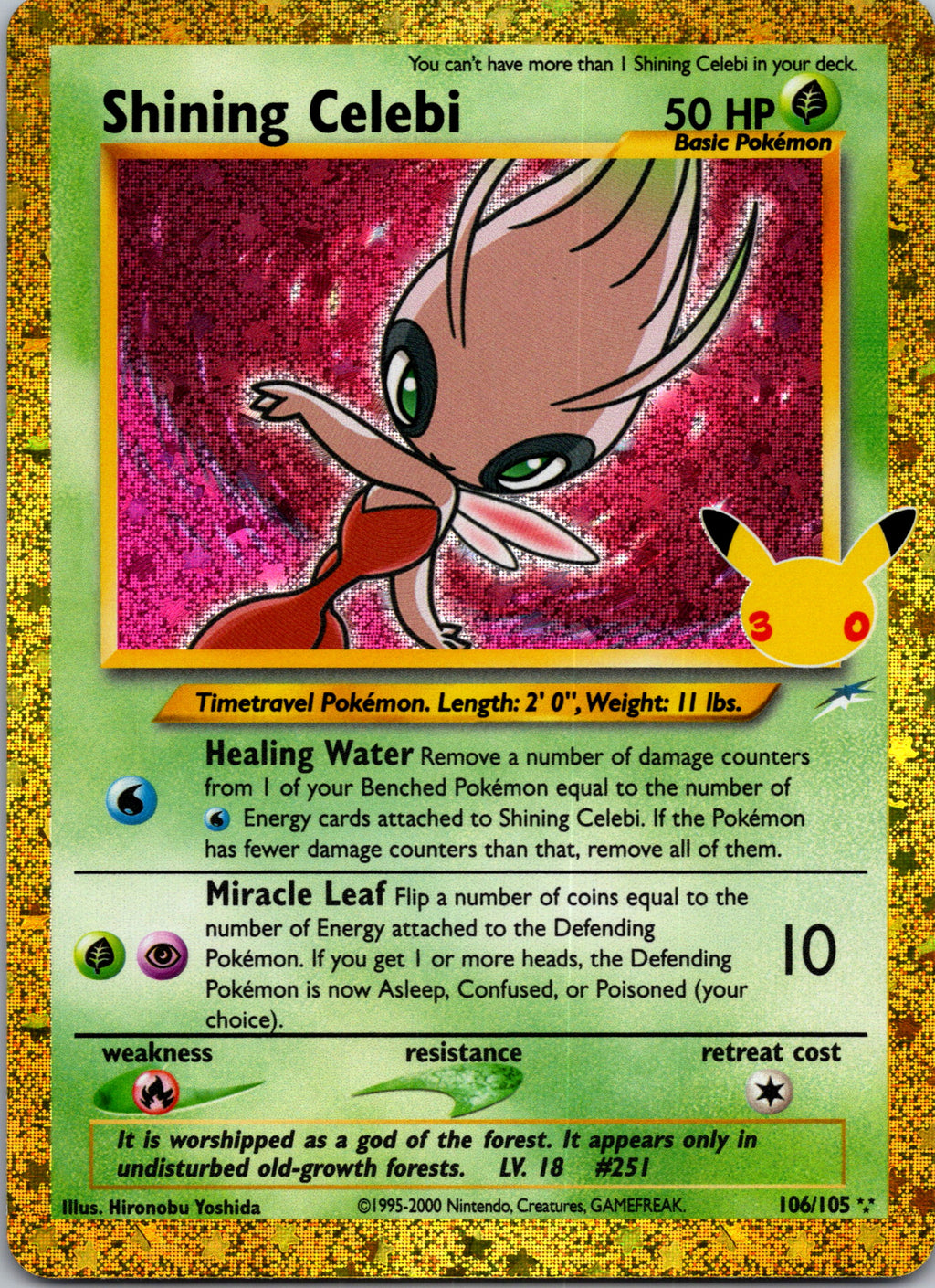 Shining Celebi - front