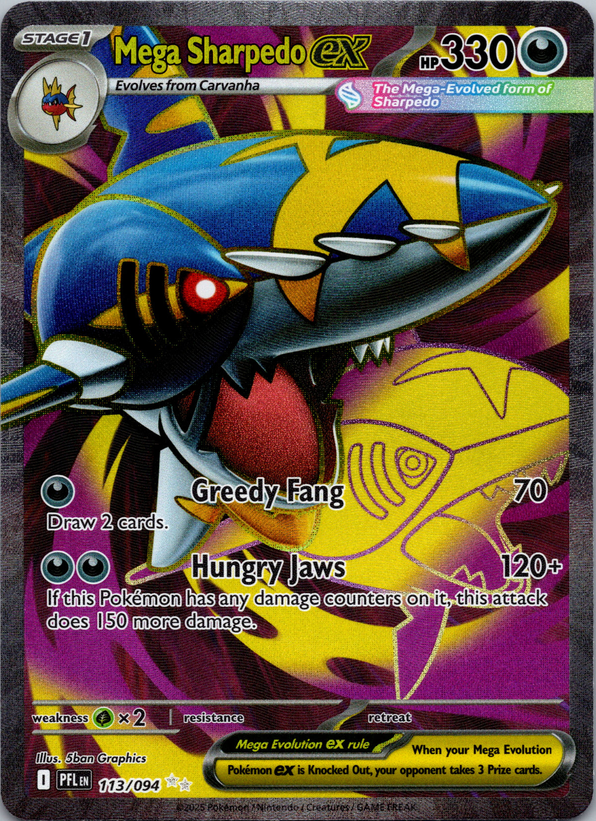 Mega Sharpedo ex - front