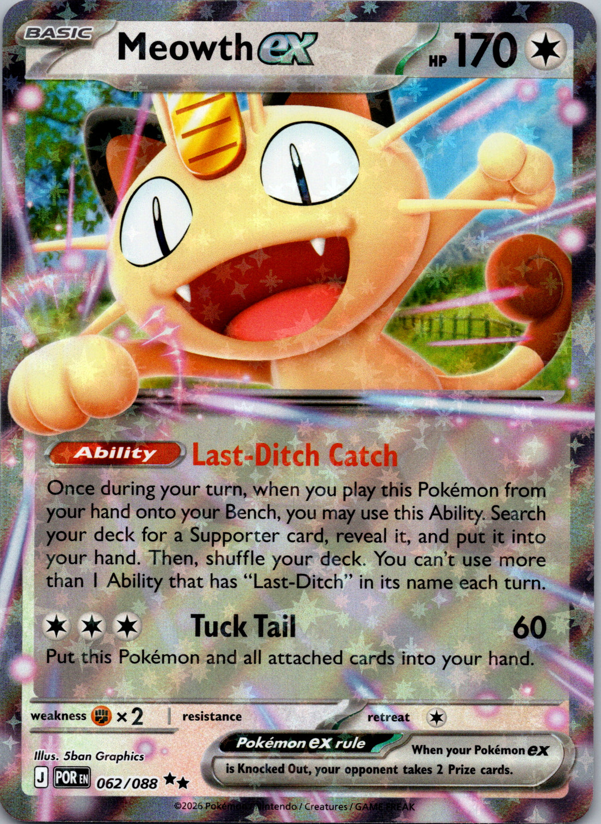 Meowth ex - front