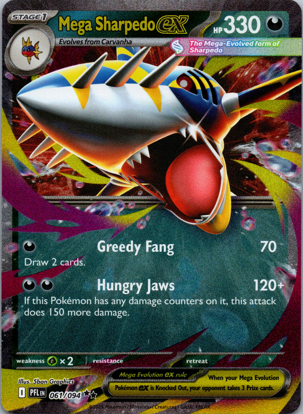 Mega Sharpedo ex - front