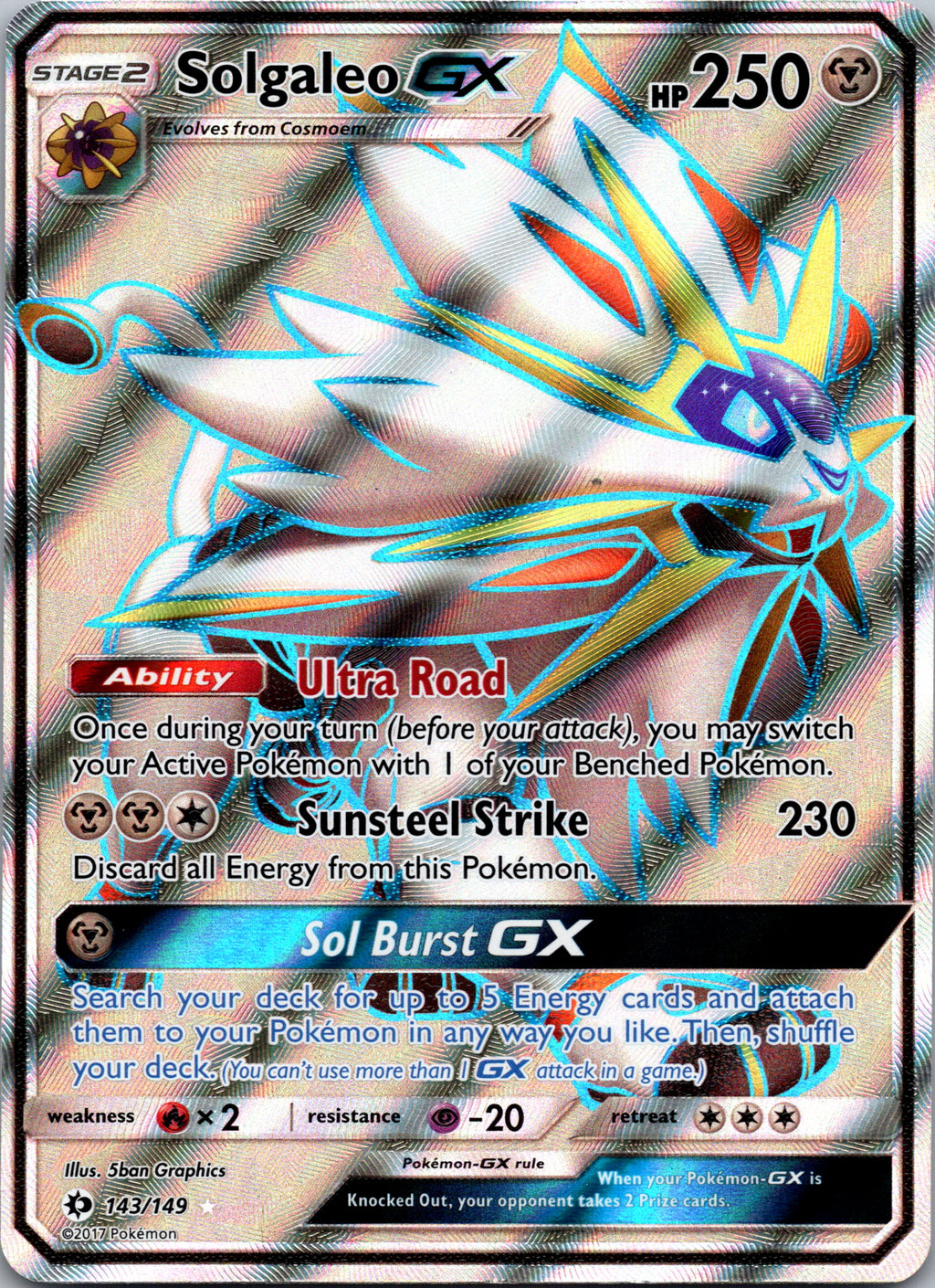 Solgaleo GX - front