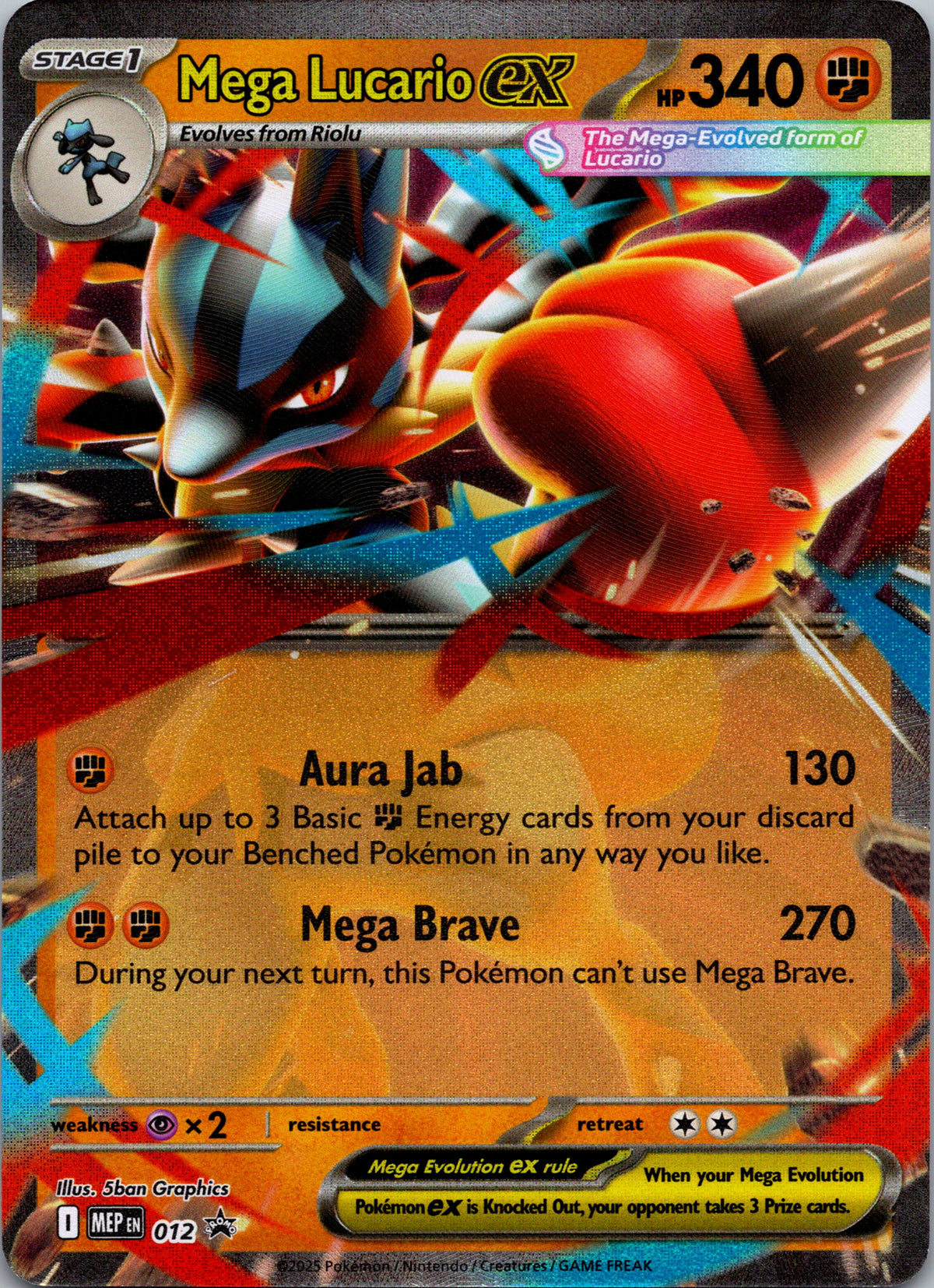 Mega Lucario ex - front