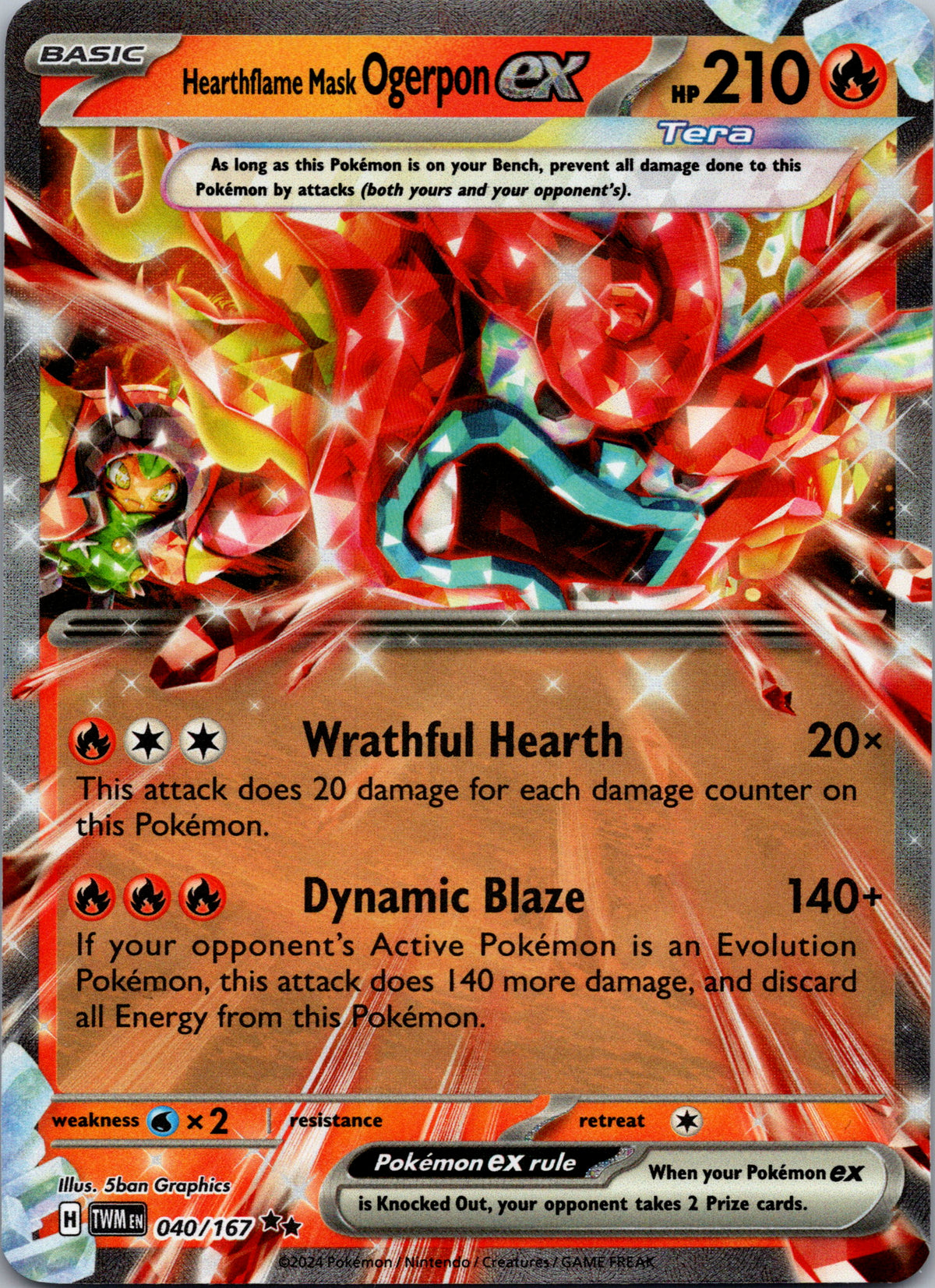 Hearthflame Mask Ogerpon ex - front