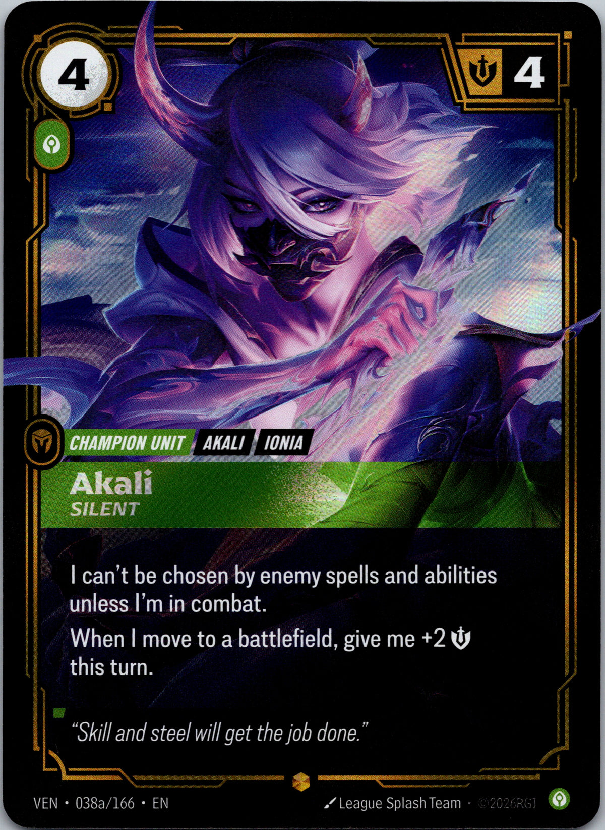 Akali, Silent - front