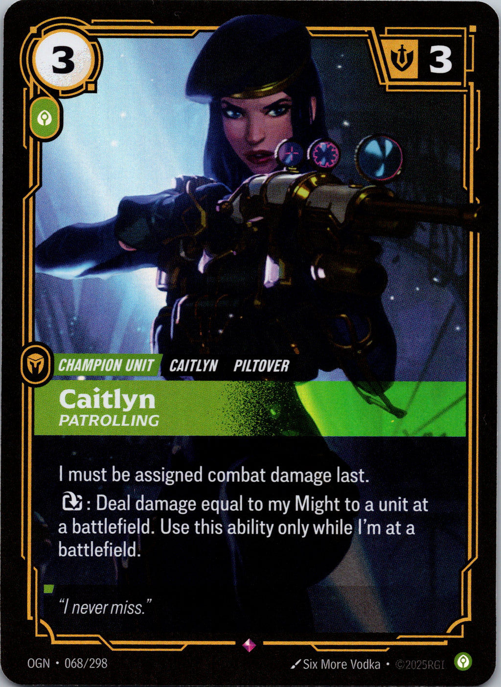 Caitlyn - Patrolling - front