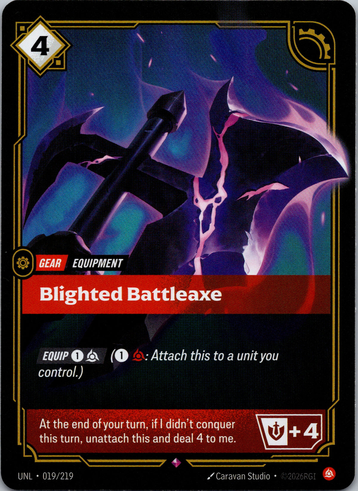 Blighted Battleaxe - front