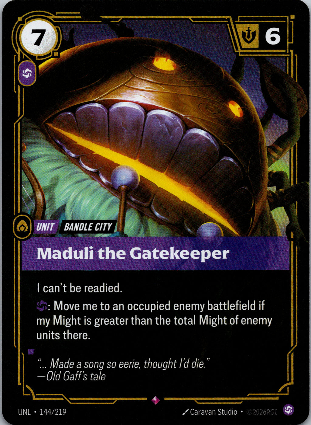 Maduli the Gatekeeper - front