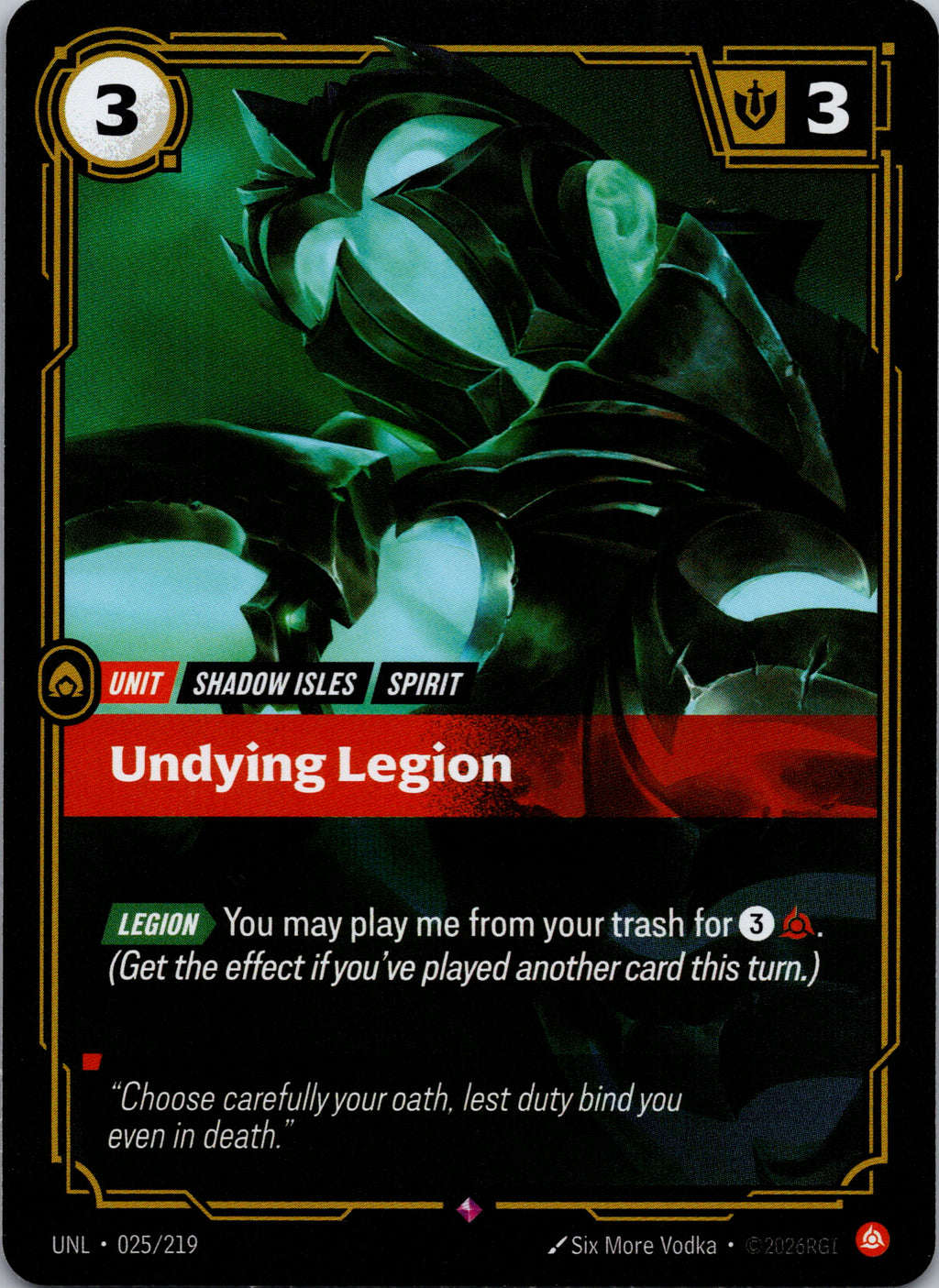 Undying Legion - front
