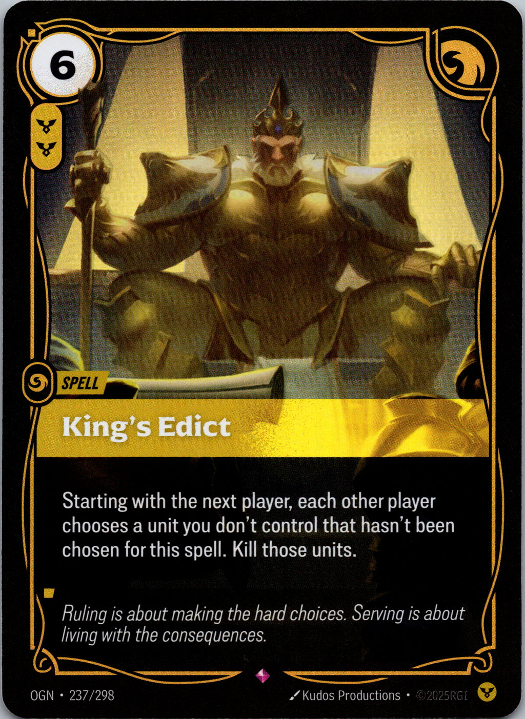 King's Edict - front