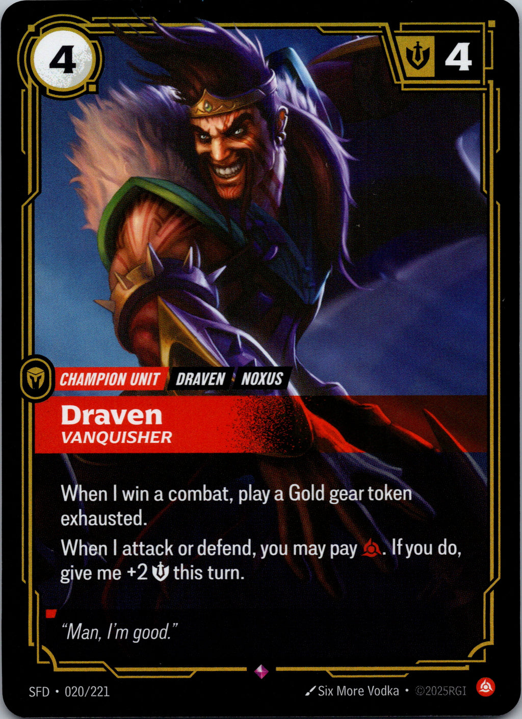 Draven - Vanquisher - front