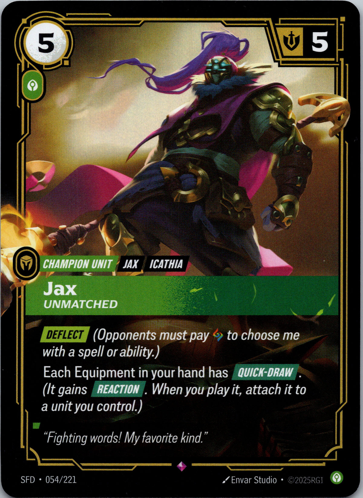 Jax - Unmatched - front