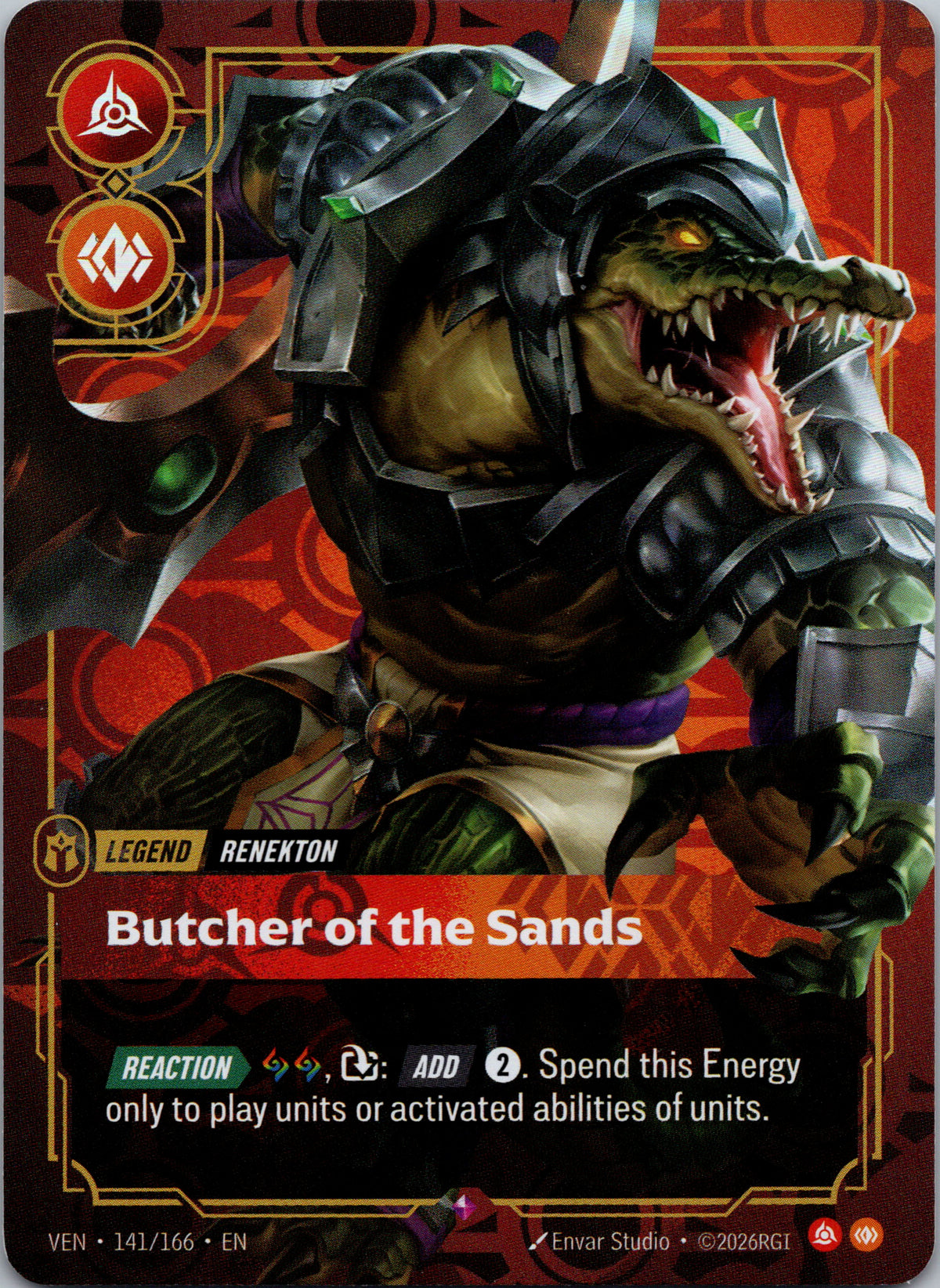 Renekton - Butcher of the Sands - front