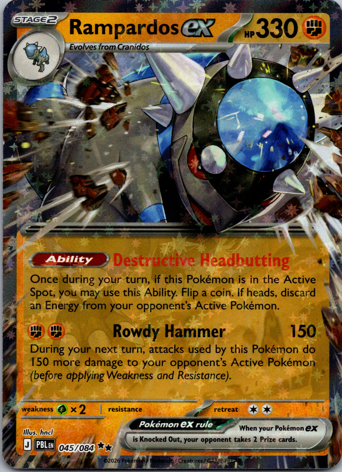 Rampardos ex - front