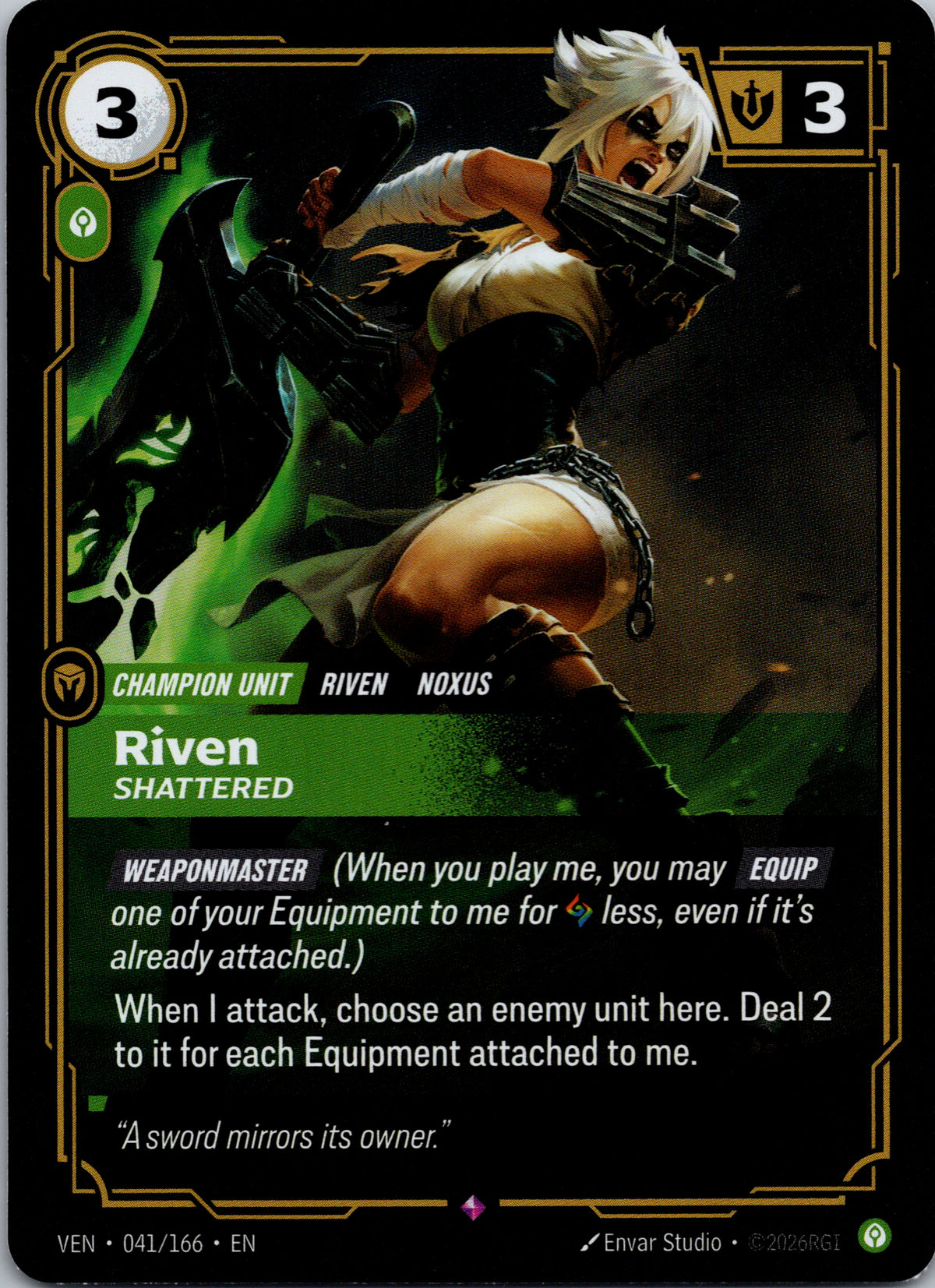 Riven, Shattered - front
