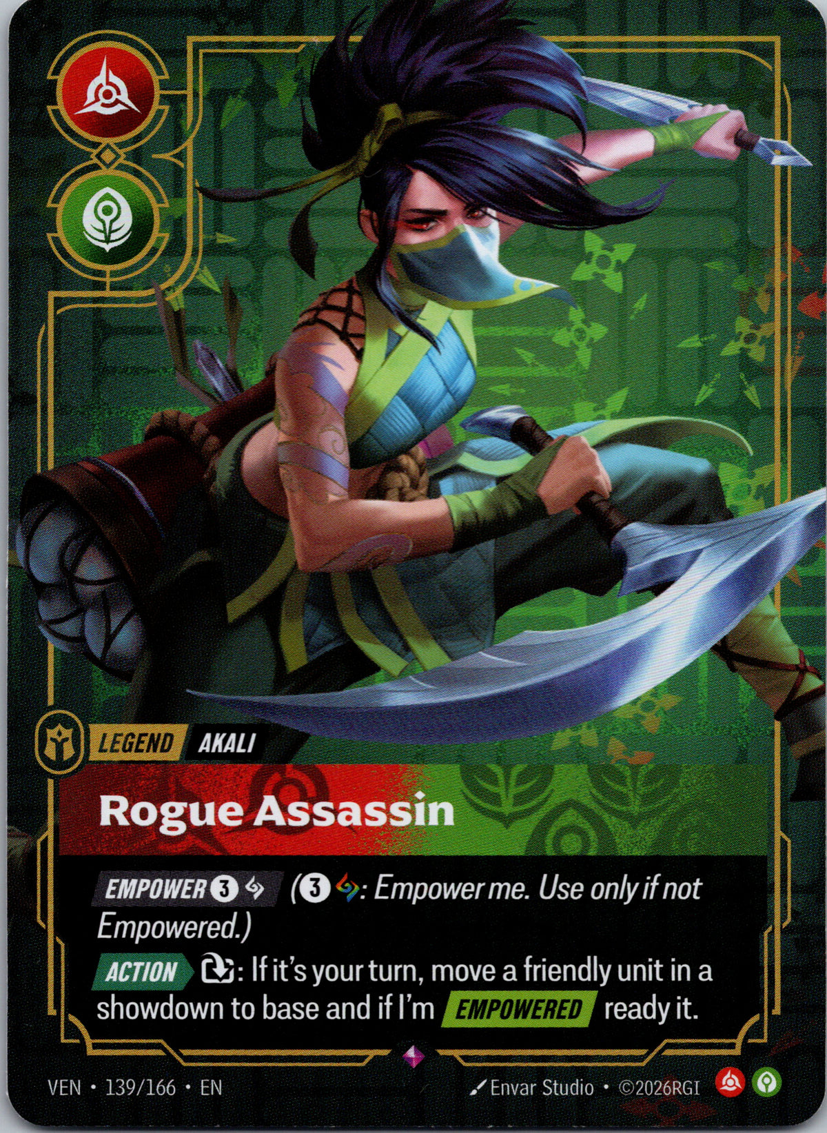 Akali, Rogue Assassin - front