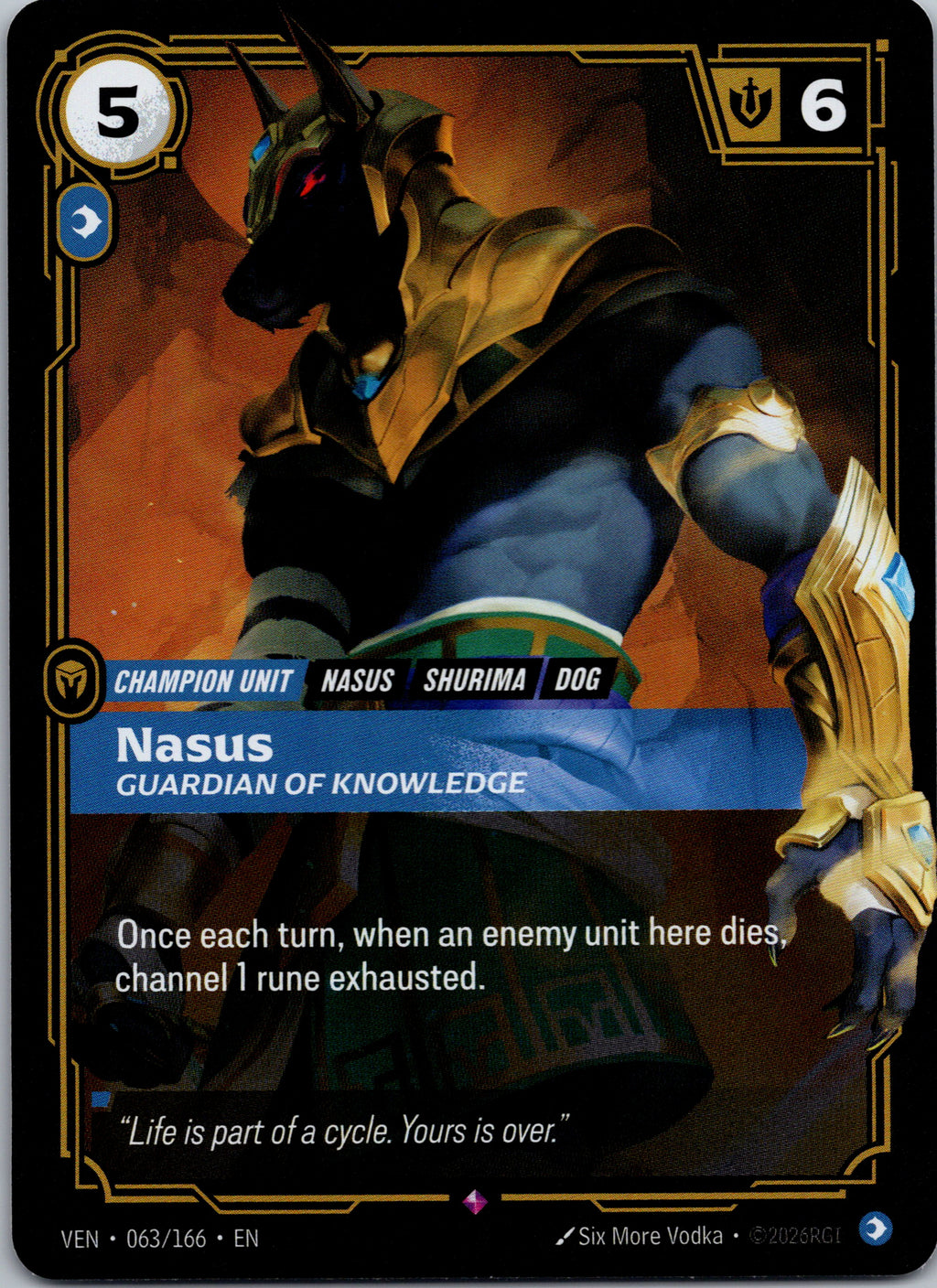 Nasus, Guardian of Knowledge - front