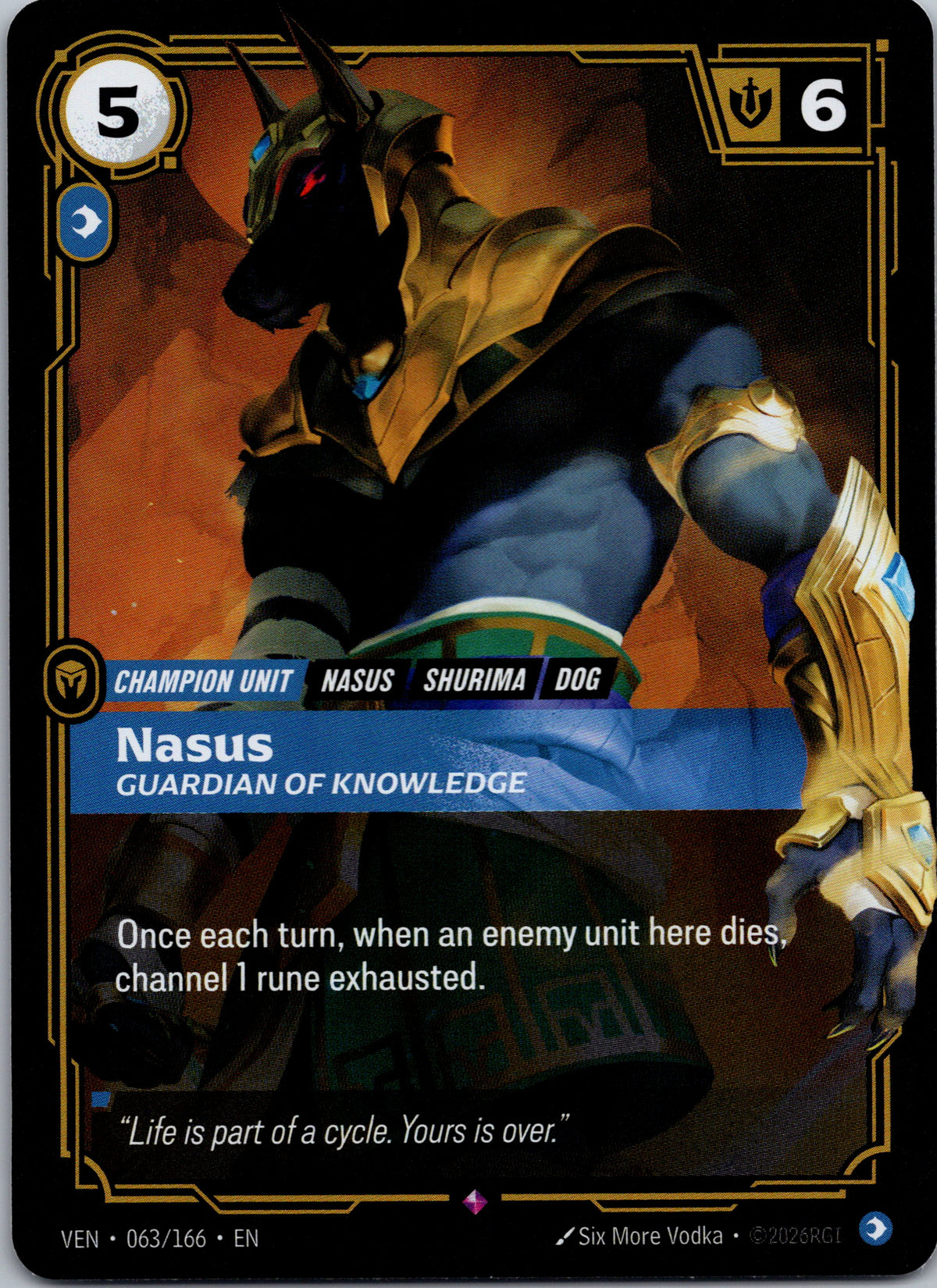 Nasus, Guardian of Knowledge - front