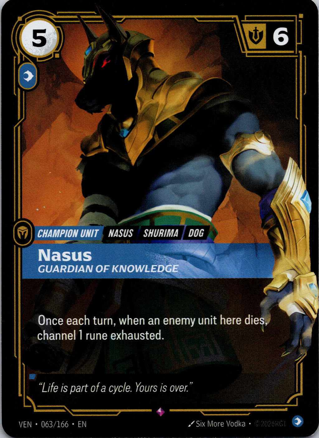 Nasus, Guardian of Knowledge - front
