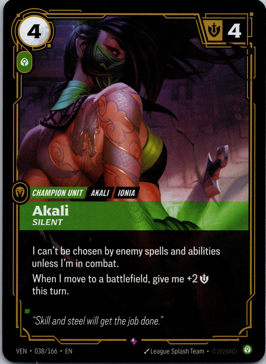 Akali, Silent - front