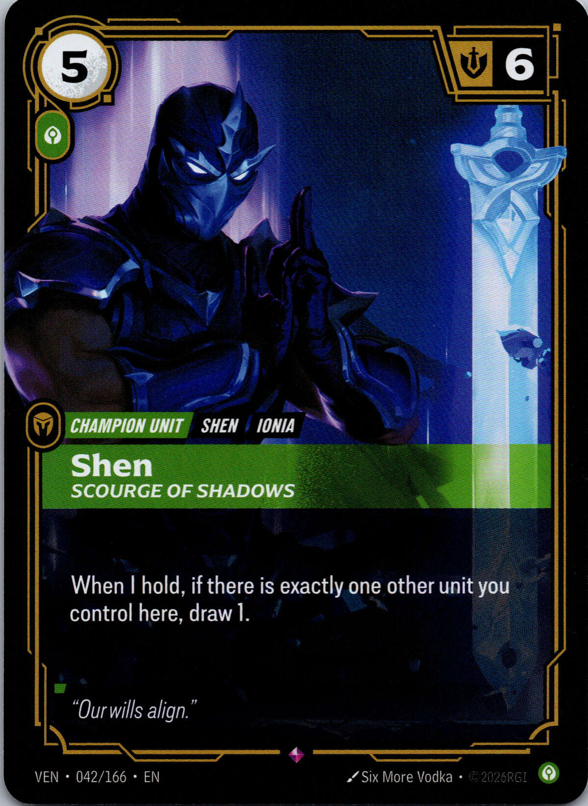 Shen, Scourge of Shadows - front