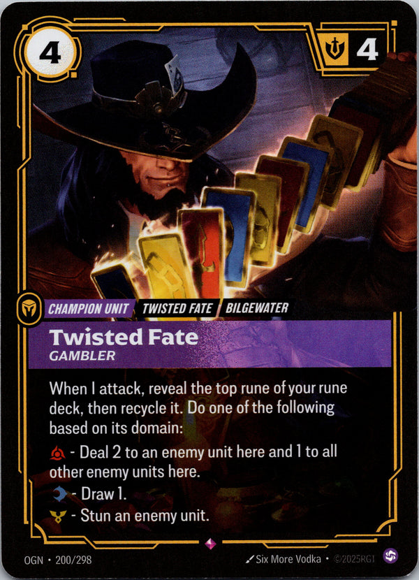 Twisted Fate - Gambler - front