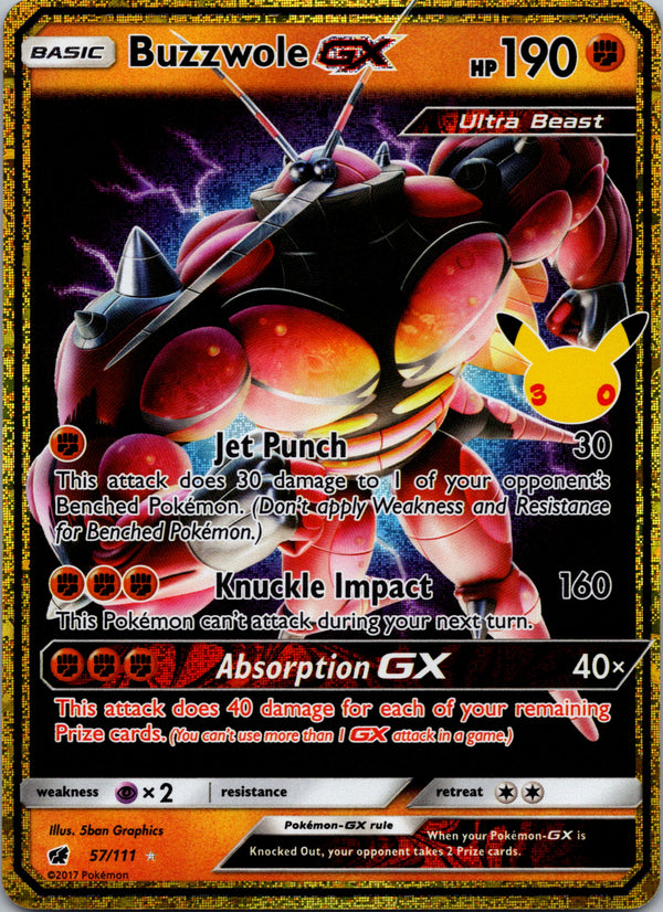 Buzzwole GX 57/111 – framsida på exemplaret