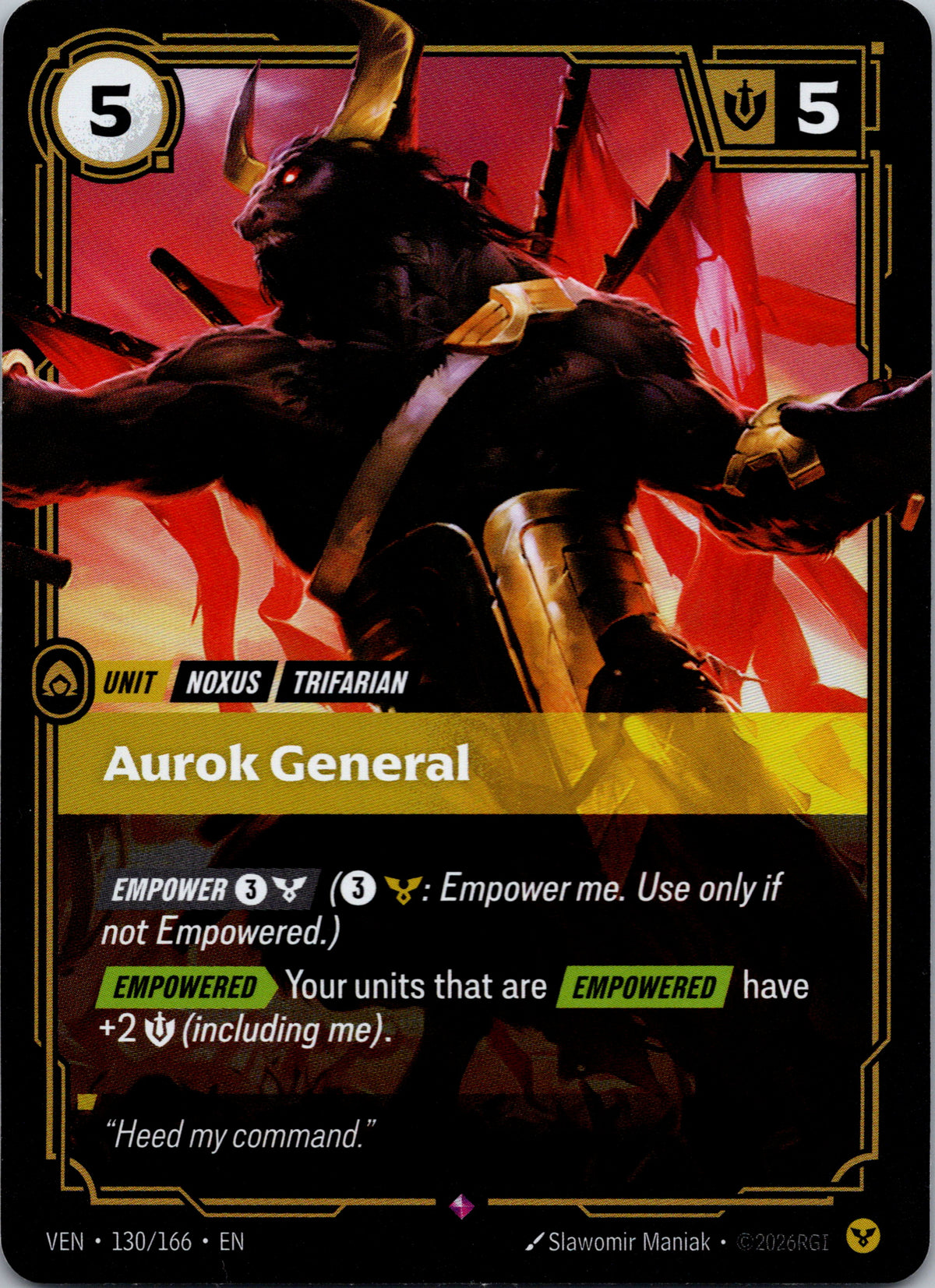 Aurok General 130/166 – framsida på exemplaret