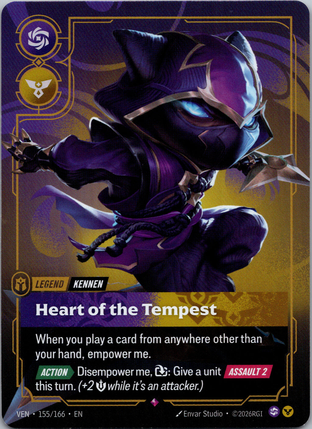 Heart of the Tempest 155/166 – framsida på exemplaret