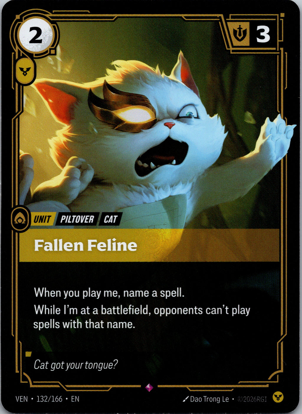 Fallen Feline 132/166 – framsida på exemplaret