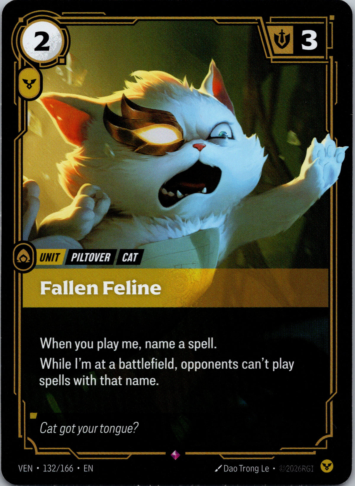 Fallen Feline 132/166 – framsida på exemplaret