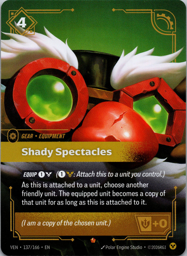 Shady Spectacles 137/166 – framsida på exemplaret