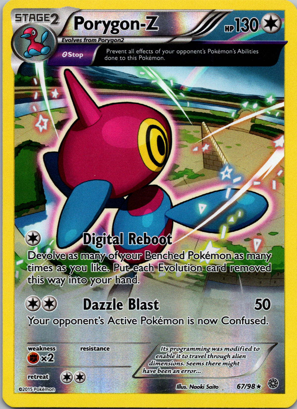 Porygon-Z 67/98 – framsida på exemplaret