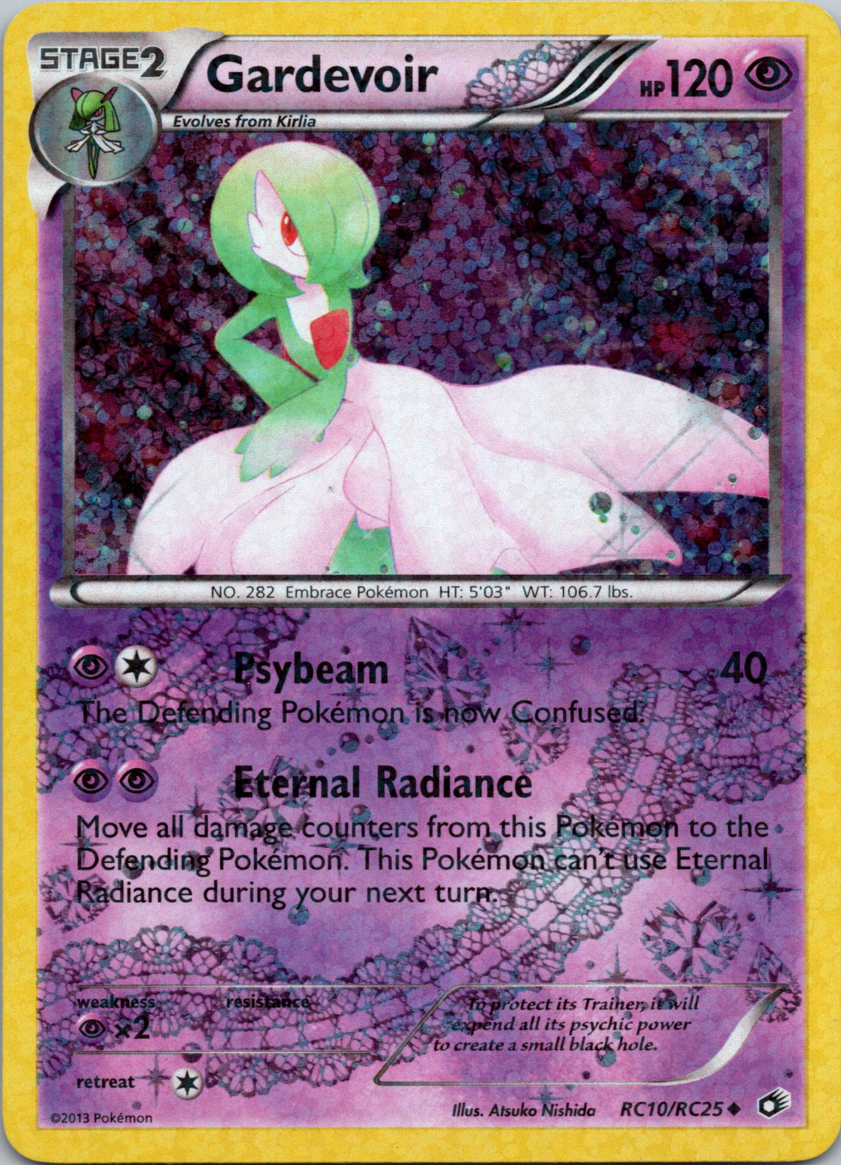 Gardevoir RC10 – framsida på exemplaret