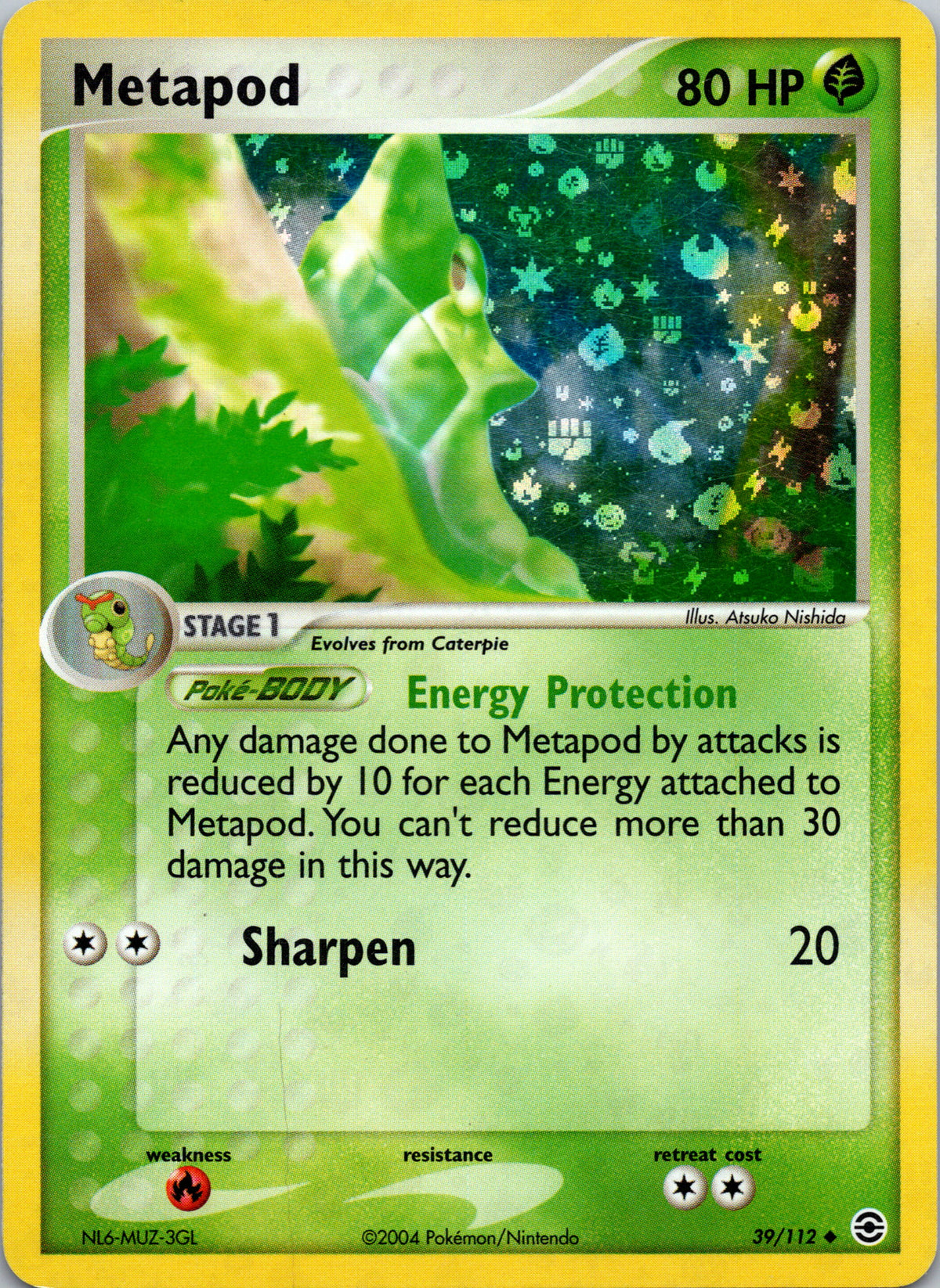 Metapod 39/112 – framsida på exemplaret