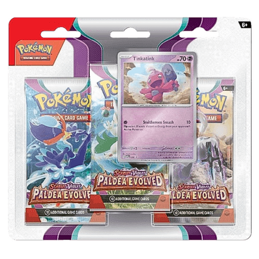 Paldea Evolved SV2 3 Pack blister (Tinkatink)