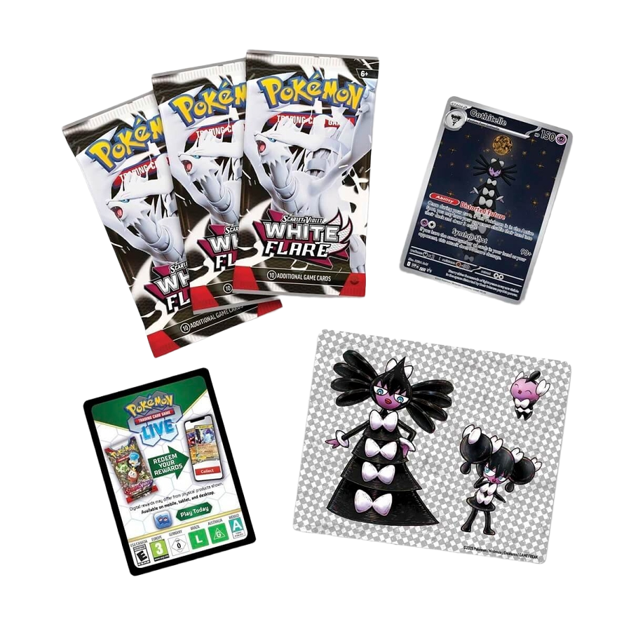Pokémon TCG: Scarlet & Violet White Flare (Gothitelle) Tech Sticker Collection Blister