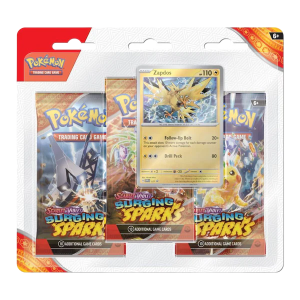 FÖRBESTÄLL: Surging Sparks SV8 3 Pack blister (Zapdos)