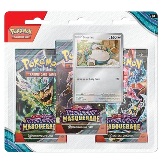 Twilight Masquerade SV6 3 Pack blister (Snorlax)