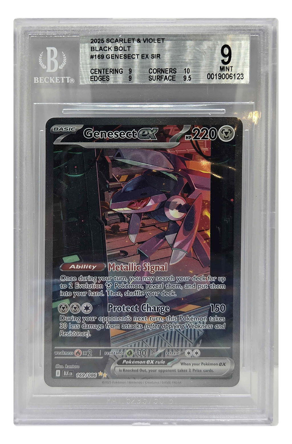 Genesect ex 169/086 – BGS 9 – framsida – 0019006123