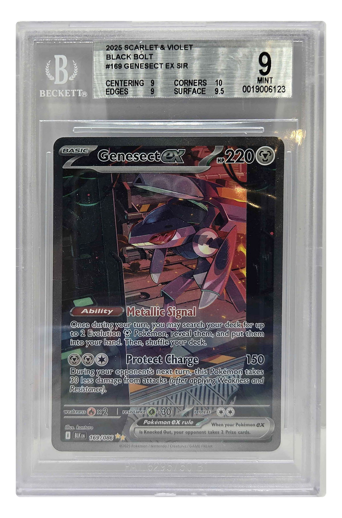 Genesect ex 169/086 – BGS 9 – framsida – 0019006123