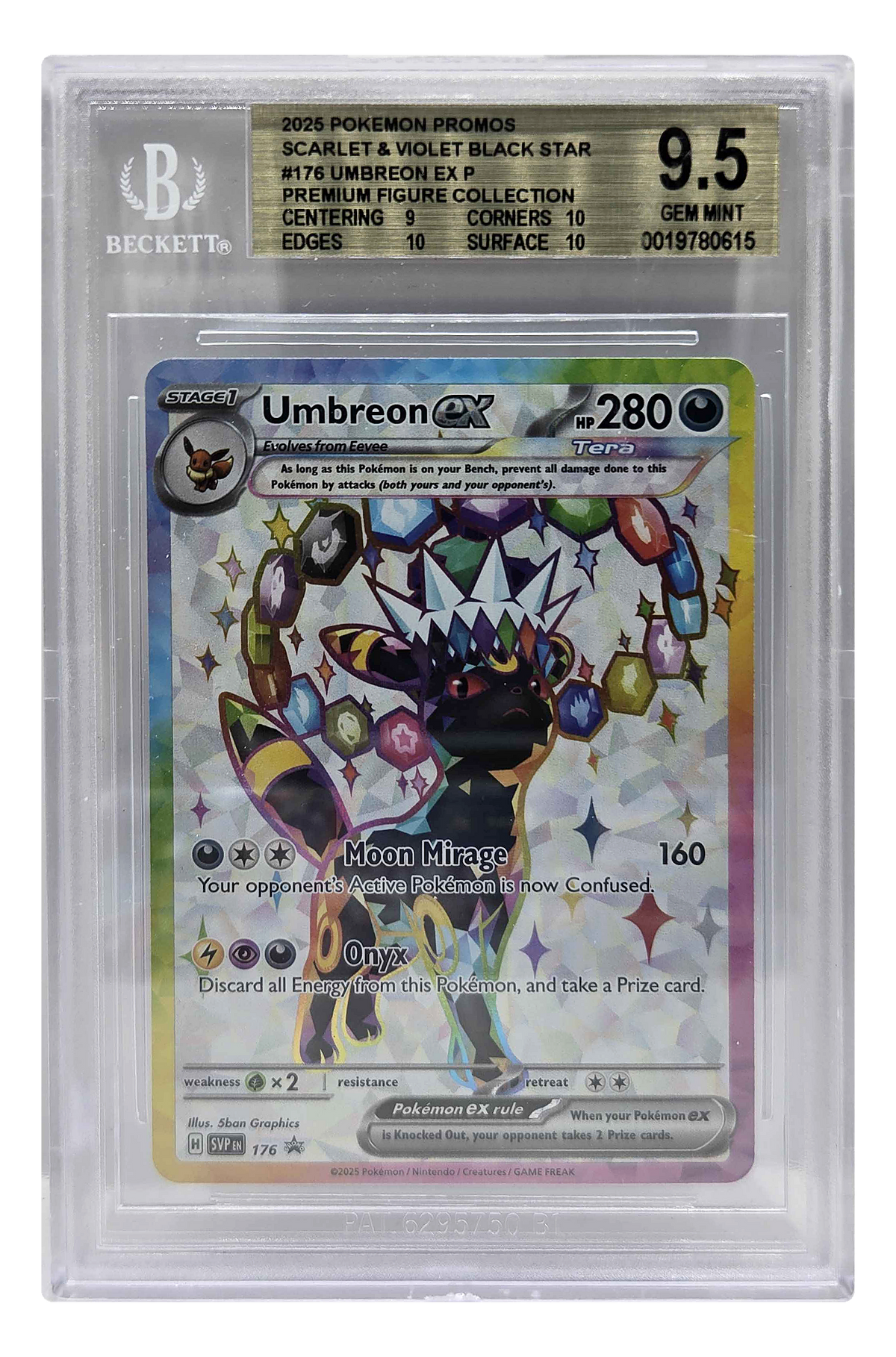 Umbreon ex 176 – BGS 9.5 – framsida – 0019780615