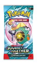 Pokémon Journey Together SV9 boosterpack – engelsk förpackning med Iono och Bellibolt.