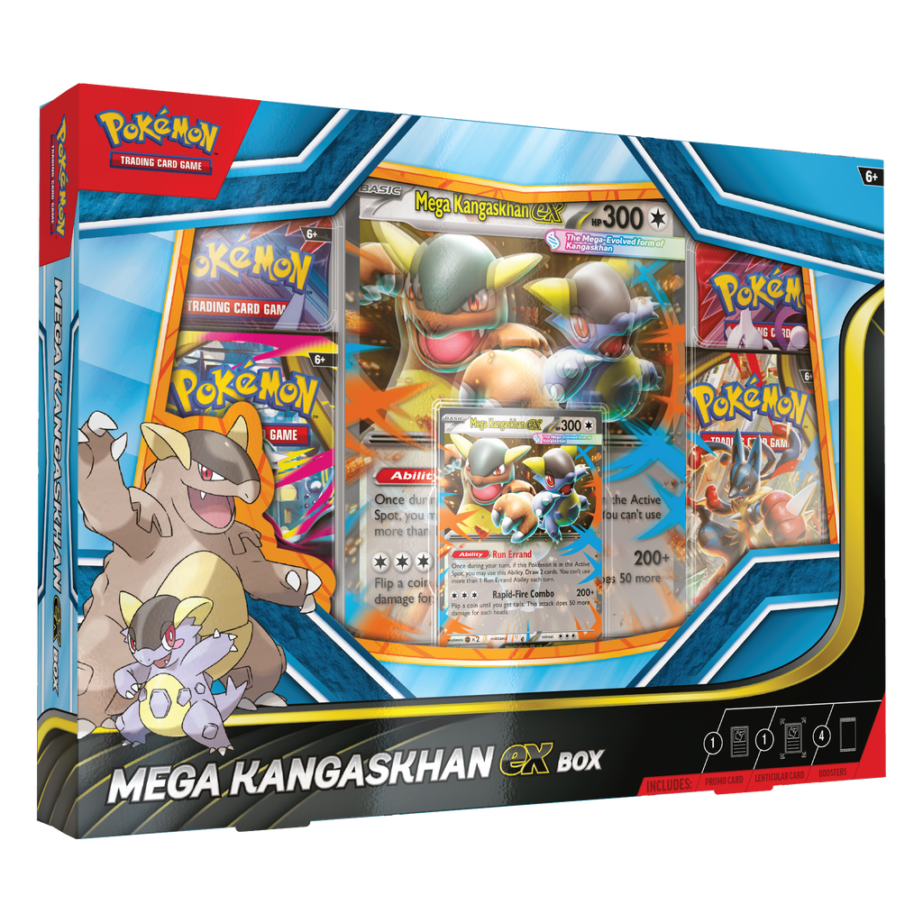 Pokémon TCG: Mega Kangaskhan ex box – transparent produktbild